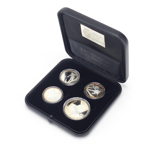 2328 - Toronto 2006 silver proof four coins set with fitted case and box