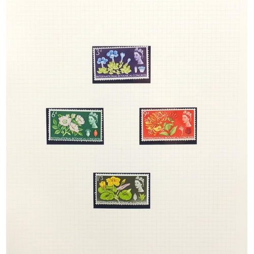 645 - British mint unused stamps arranged in an album