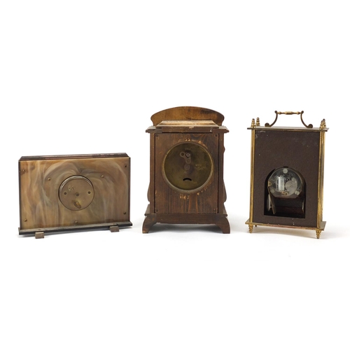 173 - Three mantel clocks including Tempus Fugit and Metamec