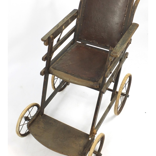 108 - Military interest wheelchair, 102cm high