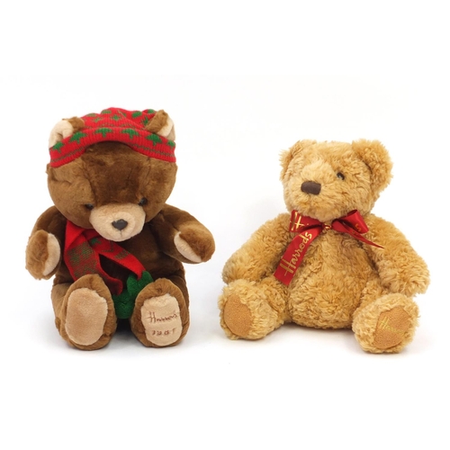 521 - Two Harrods teddy bear's, the largest 45cm high
