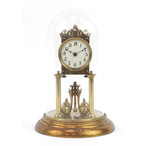 156 - Brass Anniversary clock with Arabic numerals