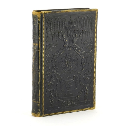 638 - 19th century tooled leather album, housing annotations and engraving