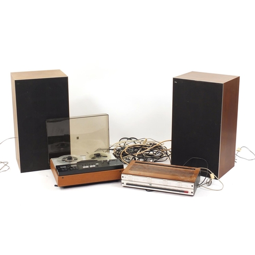 2083 - Bang & Olufsen hi-fi equipment comprising Beocord 1200, Beolab 5000 and a pair of Beovox 5700 speake... 