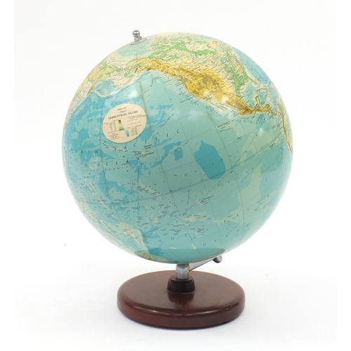 2058 - Philips 19inch terrestrial globe, 60cm high