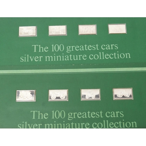 2339 - Sixteen One Hundred Greatest Cars silver ingots