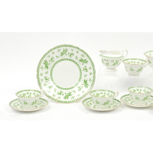 2178 - Foley Wileman teaware decorated with stylised flowers including trio's