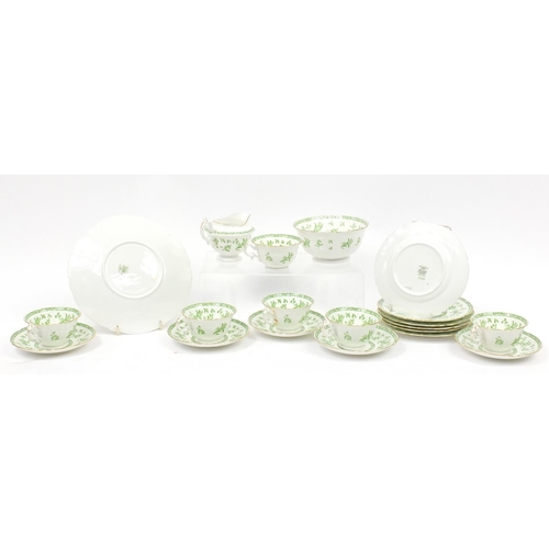 2178 - Foley Wileman teaware decorated with stylised flowers including trio's