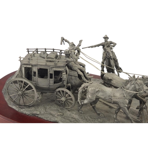 Franklin Mint limited edition pewter sculpture The Holdup