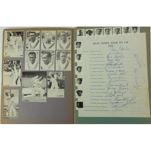 2318 - 1950's and later autographs arranged in an album including India cricket team in England 1952, Pakis... 