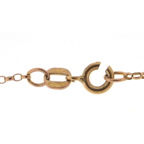 2483 - 9ct gold necklace, 54cm in length, approximate weight 2.3g