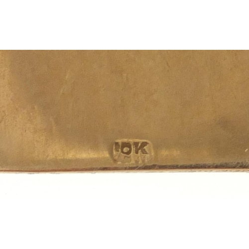 2432 - 10ct gold IBM hundred per cent club medal, 3cm in length, approximate weight 7.2g