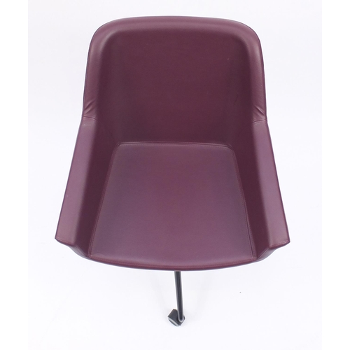 2101 - Contemporary Dama leather office chair by Diemme, 88cm high