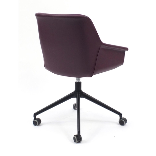 2101 - Contemporary Dama leather office chair by Diemme, 88cm high