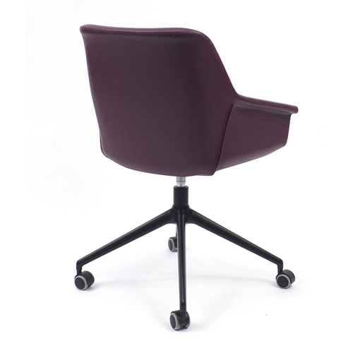 2101 - Contemporary Dama leather office chair by Diemme, 88cm high