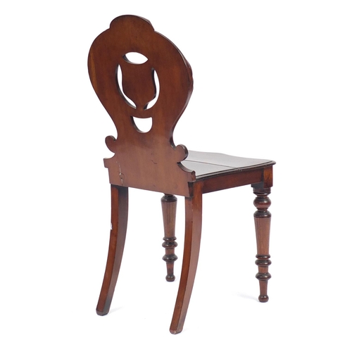137 - Victorian mahogany occasional chair with shield back, 88cm high