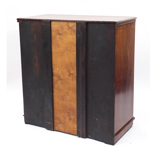 2 - Victorian mahogany five drawer chest, 104cm H x 100cm W x 48cm D