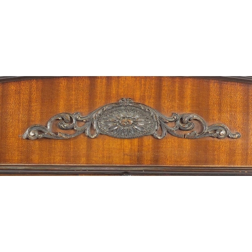 17 - Edwardian mahogany china cabinet with pair of glazed doors enclosing three shelves, 170cm H x 91cm W... 