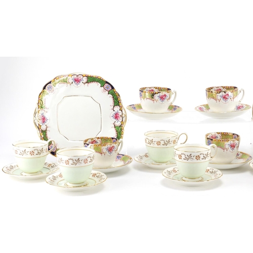 524 - Salisbury china, Bradleys pattern and Paragon teawares
