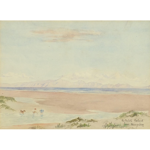 871 - A G Taylor - From Muizenberg Vlei and Hottentot's Halland, pair of signed watercolours, mounted and ... 