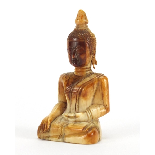 362 - ** DESCRIPTION AMENDED 8/7 ** Antique ivory carving of seated Buddha possibly Tibetan, 8cm high