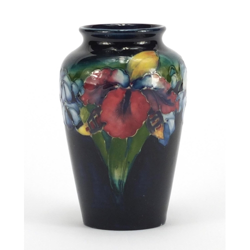 456 - Moorcroft pottery vase, hand painted in the Orchid with Spring Flower's pattern, painted and impress... 