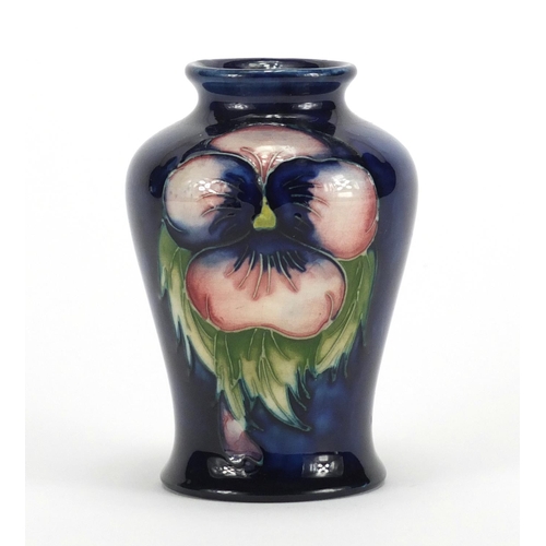 457 - Moorcroft baluster vase, hand painted in the Anemone pattern, painted and impressed factory marks to... 