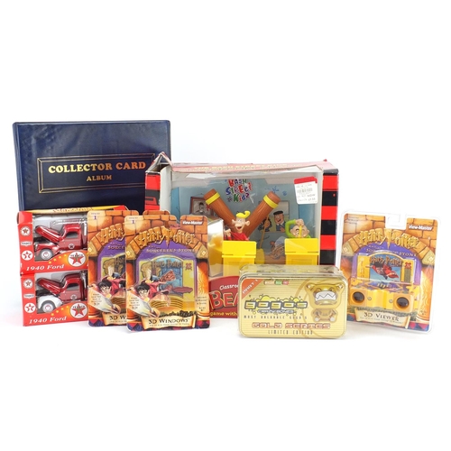536 - Children's toys including Beano Classroom Chaos, Texaco die cast vehicles, Harry Potter 3D viewer an... 