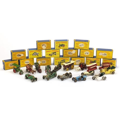 104 - Sixteen Lesney models of Yesteryear die cast vehicles  with boxes comprising Y-1, Y-2, Y-3, Y-4, Y-5... 