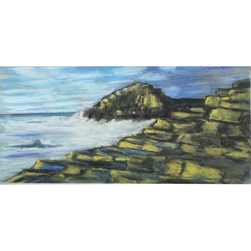 172 - Clifford H Fisher - The Giant's Causeway, North Ireland, pastel, mounted and framed, 29cm x 22cm