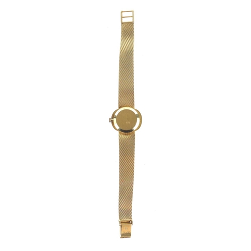 689 - Ladies 18ct gold Rotary wristwatch with 18ct gold strap, the case numbered 16 75 25, approximate wei... 