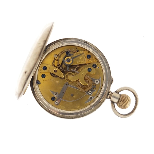 693 - Victorian gentleman's silver English Watch Co chrono-micrometer open face pocket watch, the case dat... 