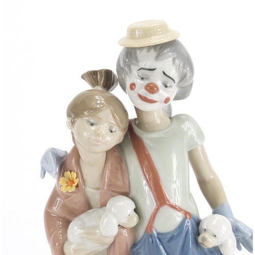 2203 - Lladro clown figure group Pals Forever with box, numbered 7686, 22.5cm high