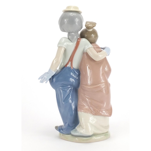 2203 - Lladro clown figure group Pals Forever with box, numbered 7686, 22.5cm high