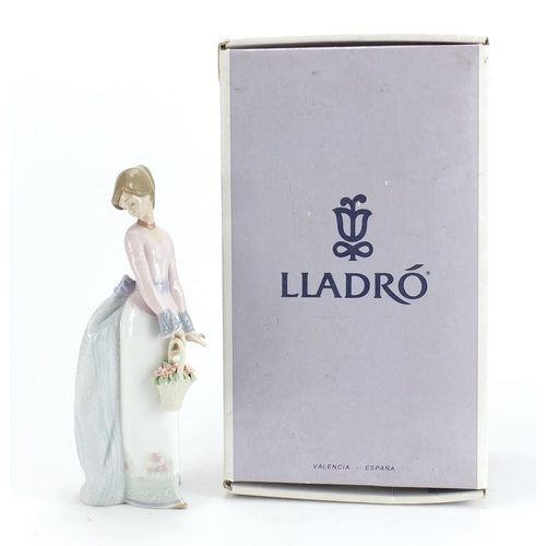 2277 - Lladro figurine Basket of Love with box, numbered 7622, 25cm high