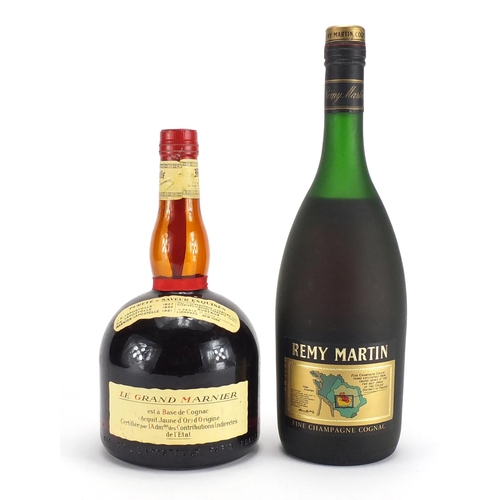 310 - Two bottles of alcohol comprising Grand Marnier Liqueur and Rémy Martin
