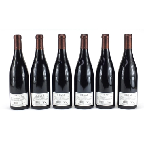 2165 - Six bottles of 2007 Delas Hermitage Marqis De La Tourette red wine