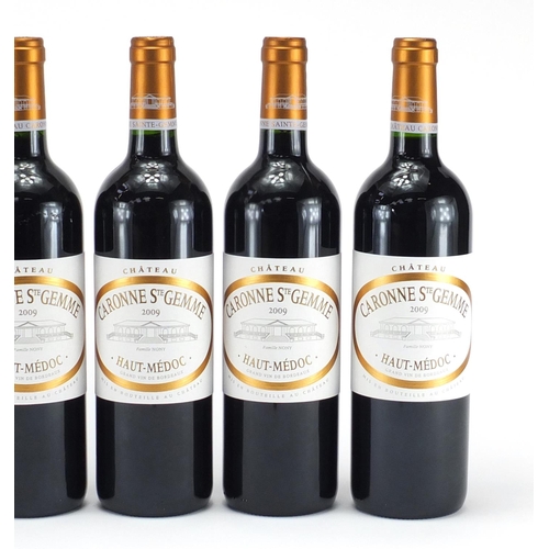 2246 - Six bottles of 2009 Chateau Caronne St Gemme Haut Medoc red wine