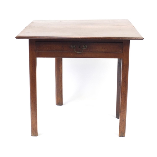 13 - Georgian mahogany fold over tea table, 74cm H x 83cm W x 41cm D (folded)