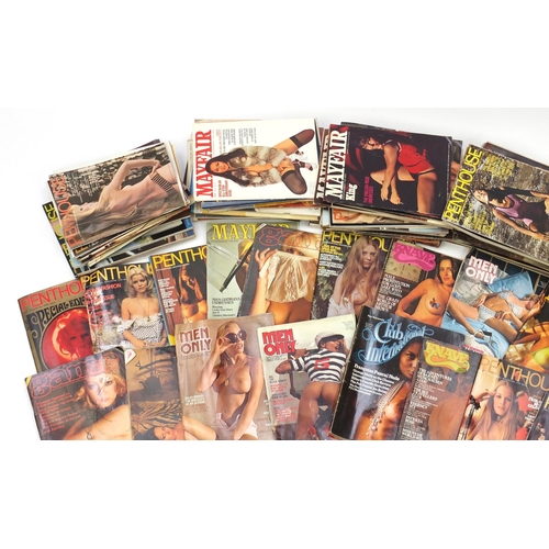 878 - Vintage adult magazines including Penthouse, Men Only and Mayfair