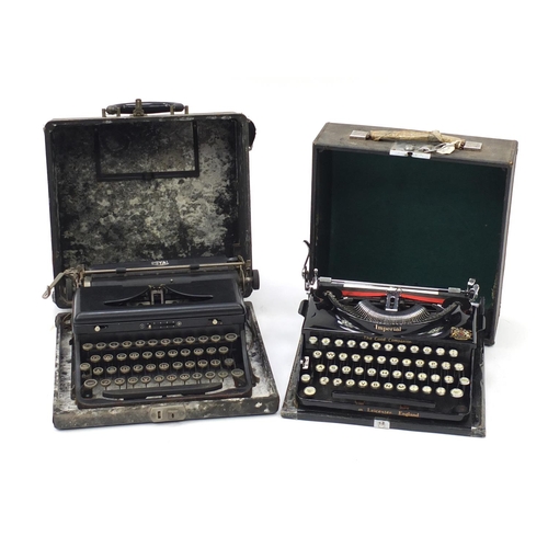 525 - Two vintage typewriters comprising Imperial and Royal