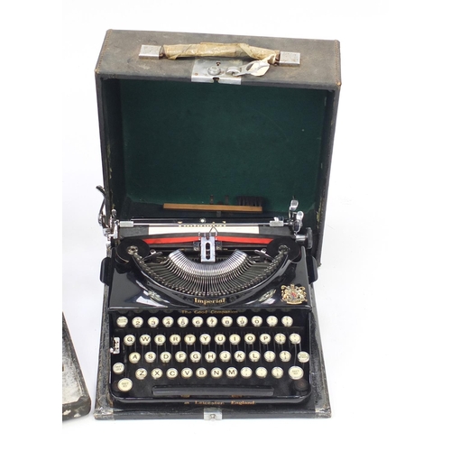 525 - Two vintage typewriters comprising Imperial and Royal