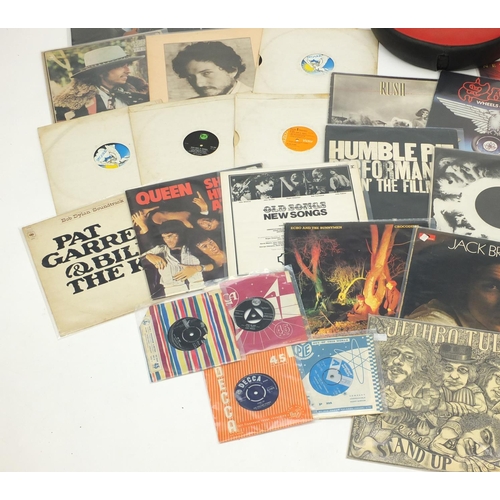 2602 - Vinyl LP's, singles and a Trojan tyre including The Beatles Abbey Road with misaligned apple, Jethro... 