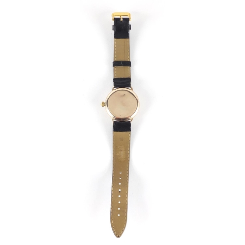 666 - Military interest trench watch with 9ct gold Francis Borgel case, 3.5cm in diameter