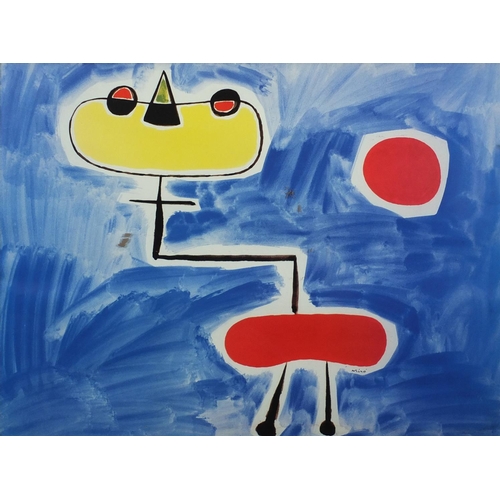 147 - Two Joan Miro coloured prints, each framed, the largest 79cm x 60cm