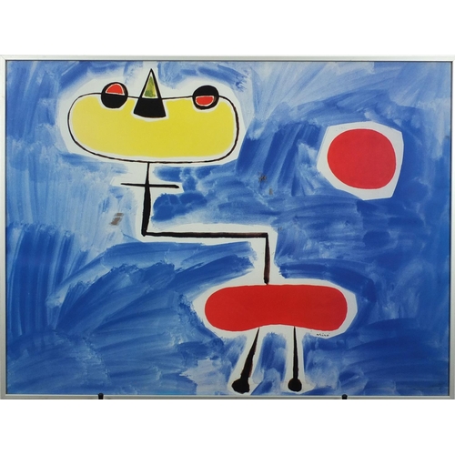 147 - Two Joan Miro coloured prints, each framed, the largest 79cm x 60cm