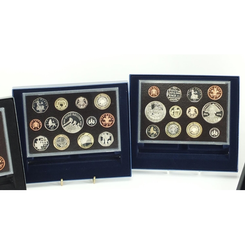 2569 - Four United Kingdom proof coin collections and a 2008 coinage Royal Shield of Arms proof Collection