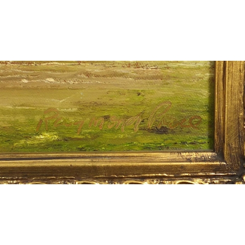 2267 - Raymond Price - Ploughing scene, oil on canvas, framed, 60cm x 44.5cm
