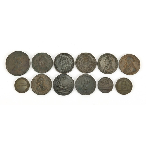 127A - Late 18th century and later tokens including Drapers, East India Company and Gloucestershire