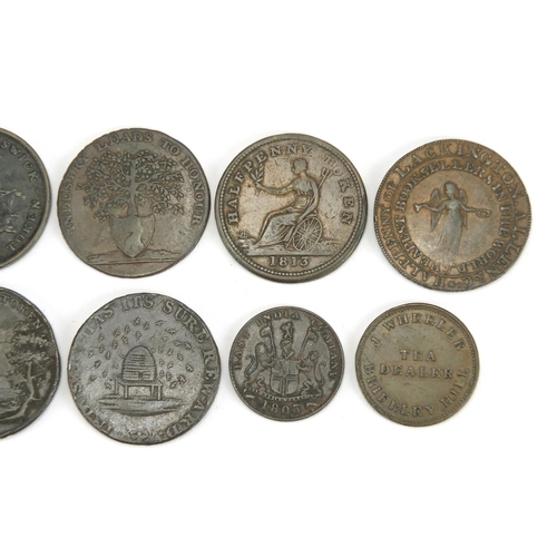 127A - Late 18th century and later tokens including Drapers, East India Company and Gloucestershire